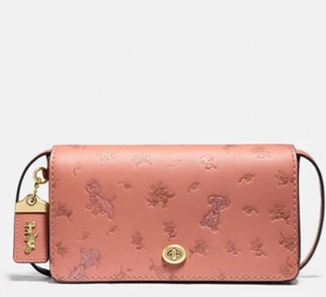 COACH 1941 Disney DALMATIAN Dinky PEACH Glovetanned Leather NWT! - Picture 1 of 5
