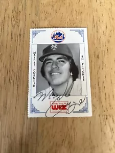 TARJETA DE BÉISBOL MARDIE CORNEJO 1991 FIRMADA NUEVA YORK METS WIZ SGA #85 AUTÓGRAFO - Imagen 1 de 2