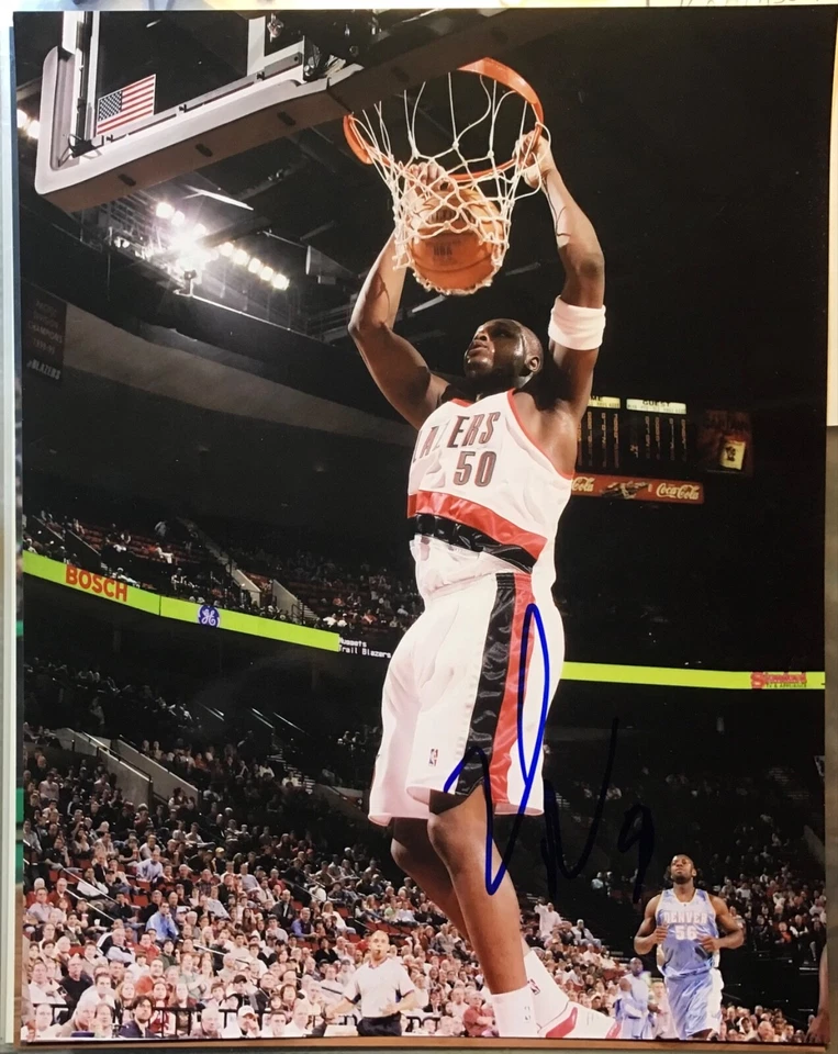 (Trail Blazers) #50 Zach Randolph (Autographed Rookie 8x10 Color Action Photo) ! Foto 1 de 1