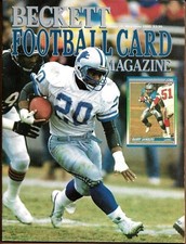 Detroit Lions Barry Sanders 1990 Beckett Football Card Price Guide Magazine #4