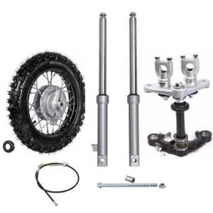 Front Forks+Triple Tree+2.50-10 Wheel Drum Brake XR50 CRF50 SSR lifan Pit Bike - Picture 1 of 10