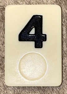 Rummikub Replacement Game Tile - Black 4 - Picture 1 of 5