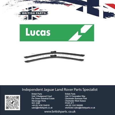 Jaguar F Pace Front Wiper Blade Set Lucas Original Airflex Twinpack 2016 to 2024 - Image 1 of 3