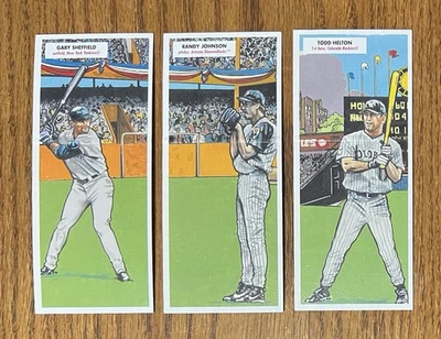 3 Topps 2004 Heritage doble cabecera Randy Johnson Todd Helton Gary Sheffield Foto 1 de 2