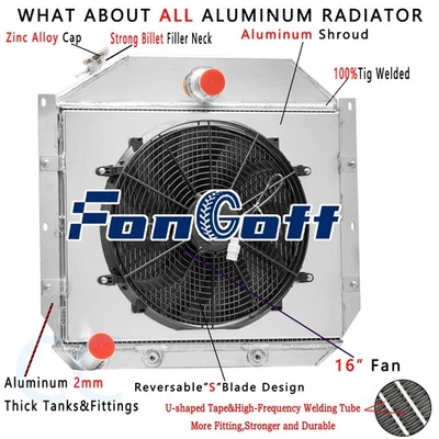 4 ROW RADIATOR FAN SHROUD For1951-57 INTERNATIONAL HARVESTER L/R/S SERIES TRUCK Foto 1 de 4