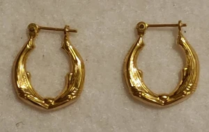 Orecchini traforati - oro 14k - doppio delfino - 5/8 in Dia - Foto 1 di 9