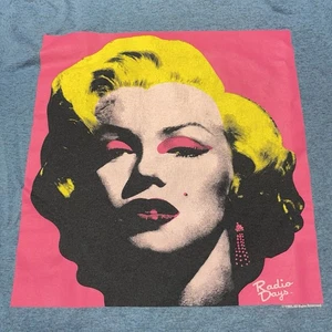 Radio Days Marilyn Monroe Large Blue T-shirt Actress Diva Blonde Bombshell - Picture 1 of 7