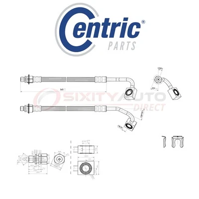 Centric Brake Hydraulic Hose for 1998-2002 Chrysler Concorde 2.7L 3.2L 3.5L ux - Imagem 1 de 4