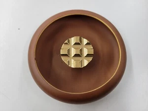 Vintage Evans Ashtray. Brown With Gold Center. Small Chip - Picture 1 of 7