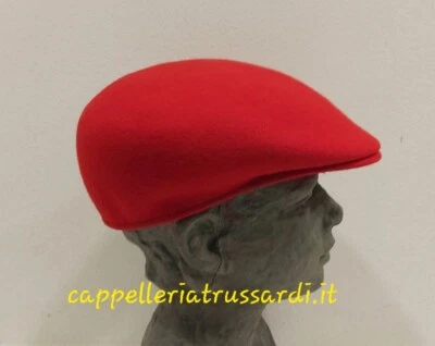 COPPOLA FELTRO LANA ROSSO MADE IN ITALY - Immagine 1 di 4