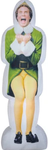 CHRISTMAS SANTA ELF PHOTO REALISTIC BUDDY 6 FT Airblown Inflatable GEMMY - Picture 1 of 3