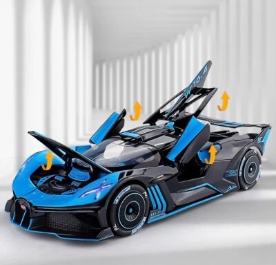 1:24 Diecast Vehicle for Bugatti Bolide Model Car Sound&Light Toy Collection - Image 1 of 4