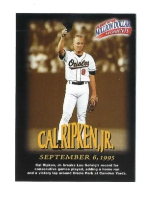 1997 Fleer Million Dollar Moments #8 Cal Ripken Jr. - Image 1 of 2