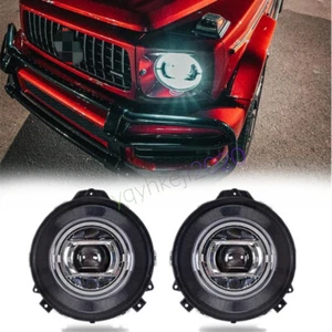 For 2009-2018 Mercedes Benz W463 G-Wagon G63 G550 Upgrade LED Front Headlights - Picture 1 of 11