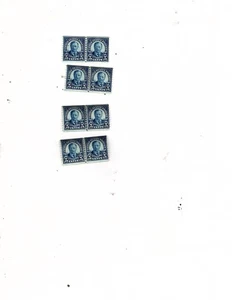 US stamps Sc 602 Blue 5¢ (4) Joint Line Coil Pairs MNH Original Gum  9 (orgbox - Picture 1 of 1