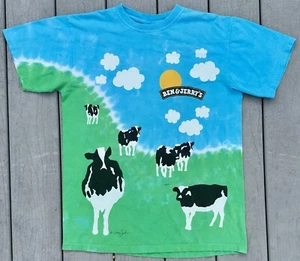 Liquid Blue Vintage Ben & Jerry’s Euphoria Small T-shirt All Over Woody Jackson - Picture 1 of 12