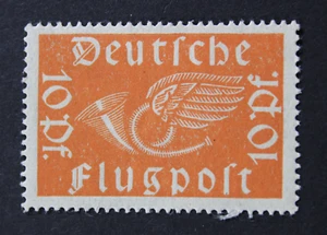 Sello 10 Pfennig Correo Aereo ALEMANIA Cuerno Postal, Año 1919. - Imagen 1 de 1