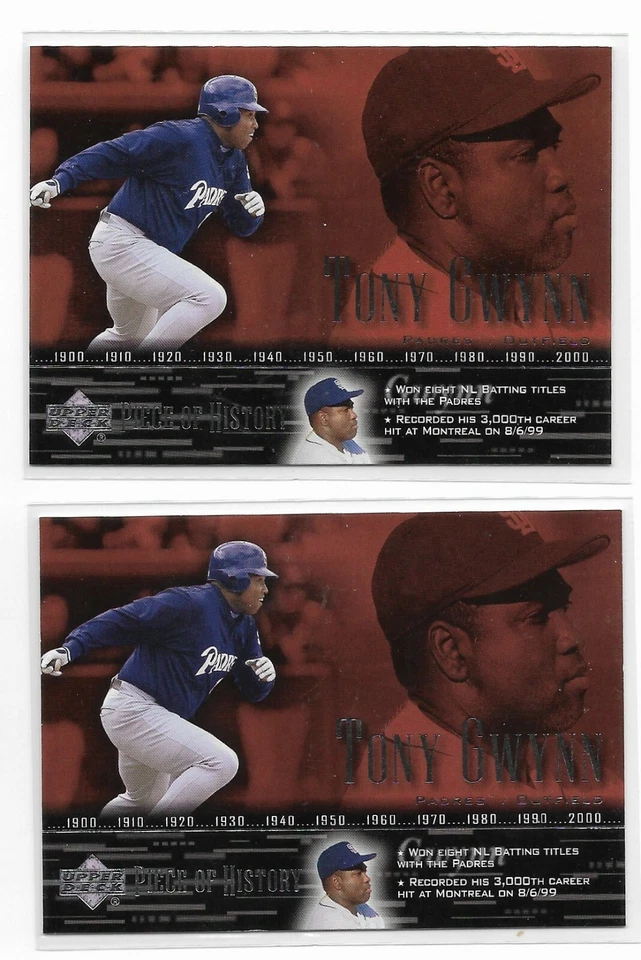 2002 UD Piece of History TONY GWYNN SAN DIEGO PADRES card 82 HOFer - Image 1 of 1
