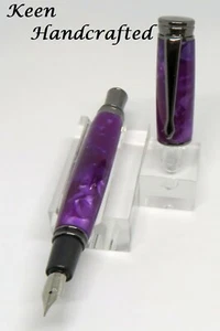 ev - Keen Handcrafted Purple Haze Gun Metal Executive Füllfederhalter Magnetfederhalter - Bild 1 von 6