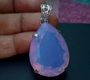 Natürlicher 98,54 ct Bi-Color Welo Opal 925 Massiv Silber Anhänger Birnenschliff Edelstein - Bild 1 von 6