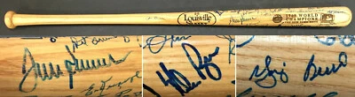1969 NY Mets Team signed mini bat 30+ Auto Nolan Ryan Tom Seaver Yogi Berra Psa - Image 1 of 4