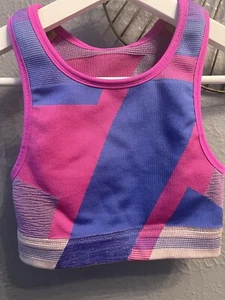 Nike Icon Clash Color Block Dri Fit Stretch Sports Bra Size XS Pink - Picture 1 of 2
