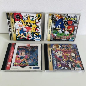 Sonic R Sonic Jam Saturn Bomber Man set of 4 Sega Saturn SS Japan - Picture 1 of 24
