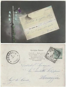 BRINZIO - VARESE - UN SALUTO DA... - RONDINE - VIAGG. 1907 -73878- - Picture 1 of 1