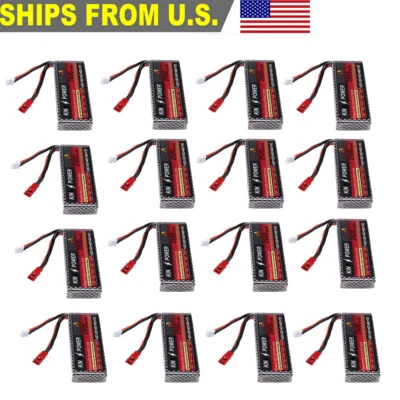 7.4V 2600mAh 25C Lipo Battery For WLtoys 1/14 144001 RC Car Upgrade Parts T Plug - Image 1 of 4