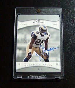 2001 Donruss Classics 2017 Recollection Marshall Faulk On-card Autograph #/8 Low