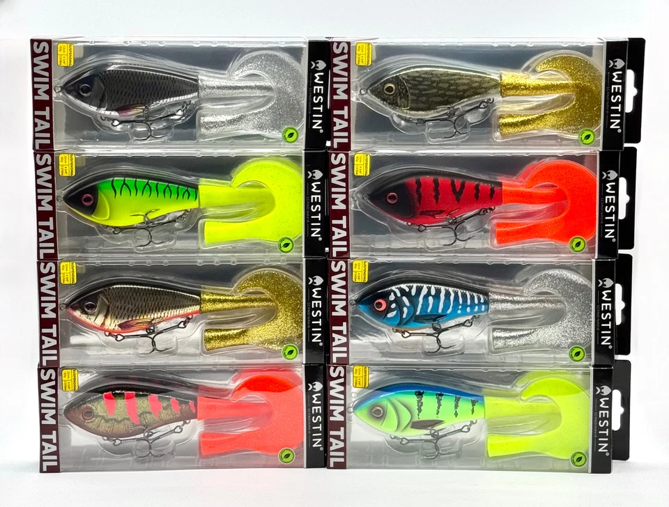 Westin Swim Tail Hybrid 12cm 62g Suspending 2 Tails 8 Farben Jerkbait Swimbait - Bild 1 von 1