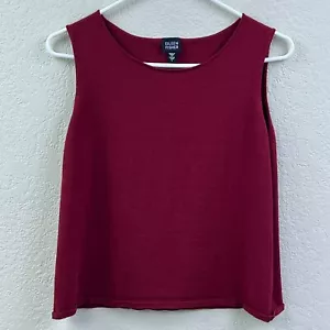EILEEN FISHER Tank Top L rot Stretch Viskose Jersey U-Ausschnitt ärmellos Shirt - Bild 1 von 8