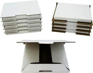 (10) White Sturdy Single CD Shipping Boxes Mailers Retail Video Games Multimedia - Picture 1 of 4