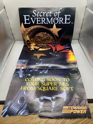 1995 Nintendo Power Magazine 23" x 10.5" Poster - Secret of Evermore - Super NES - Image 1 of 4
