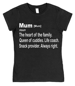 Funny Mum Dictionary Definition T-Shirt Cute & Affectionate Gift for Mothers - Picture 1 of 10