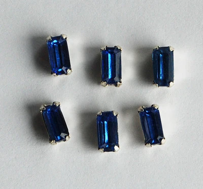 CUENTAS DE GEMA OCTÁGONO ADORNO COSER VIDRIO VINTAGE 4X8mm • COLORES SURTIDOS Foto 1 de 2