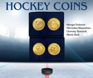 1996-97 NHL Münzen (4) | Pinnacle postfrisch | Fedorov, Rumpf, Shanahan, Roenick - Bild 1 von 8