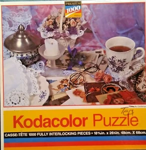 VINTAGE KODACOLOR COFFEE BY CANDLELIGHT 1000 PC JIGSAW PUZZLE FREE SHIPPING!! - Picture 1 of 6
