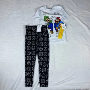 Super Mario 2pc Pajama Set Toddler Boys 5T Gray Fictitious Character Snug Fit - Picture 1 of 7