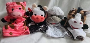 Melissa & Doug Set Of 4 Farm Friends Hand Puppets Horse Cow Lamb Pig - Picture 1 of 9