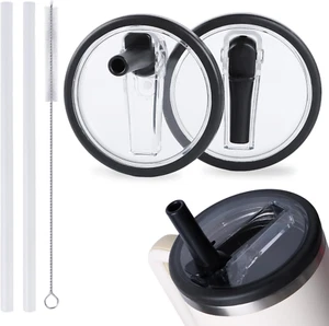 2 Pack 30 Oz Flip Straw Leak Proof Lid for Stanley Quencher H2.0, Spill Proof Tu - Picture 1 of 7
