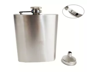 Nuevo frasco portátil de 7 oz de acero inoxidable para vino con embudo de bolsillo de alcohol - Imagen 1 de 5