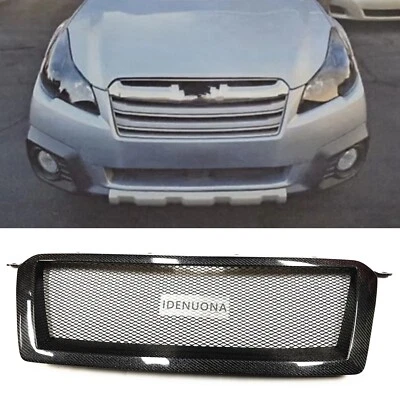 Cubierta de malla de parachoques delantero de fibra de carbono para Subaru Legacy 5th 2013-2014 Foto 1 de 4