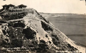 Bernheimer Residenz Santa Monica Bay Pacific Palisades Kalifornien Postkarte RPPC - Bild 1 von 2
