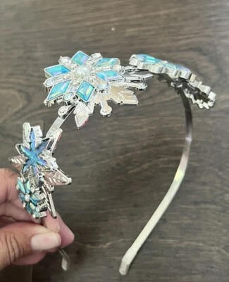 Disney Headband Frozen Elsa Silver & Blue Metal with Snowflakes - Image 1 of 4