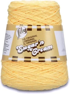 Lily Sugar'n Cream Cotton Cone Yarn, 14 oz, Yellow, 1 Cone - Picture 1 of 1