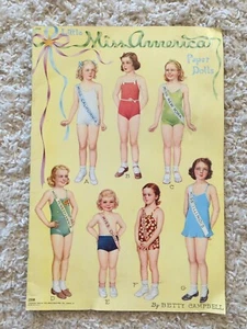 Muñecas de papel Little Miss America 1941 de colección Betty Campbell  - Imagen 1 de 12