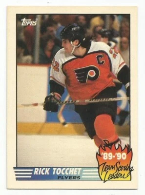RICK TOCCHET 1990-91 TOPPS TEAM SCORING LEADERS CARD NEAR MINT+ CONDITION - Image 1 of 2