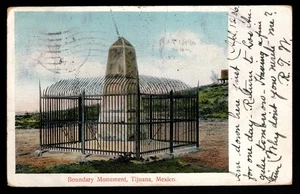 MEXICO - BAJA CALIFORNIA, TIJUANA, BOUNDARY MONUMENT BY RIEDER 1906 - Picture 1 of 2
