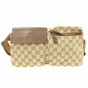 Gucci GG Borsa a tracolla in pelle tela beige marrone 28566 - Foto 1 di 9
